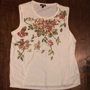 Express tank top, embellished with sequins